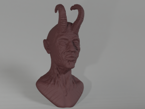 Tired devil bust 3D Print Model