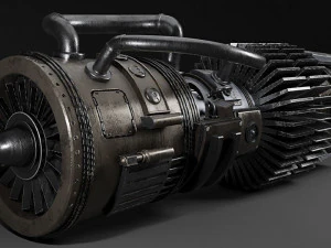 Moteur à réaction 4k Modèle 3D