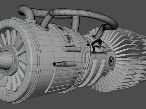 Jet Engine 4k 3D Model
