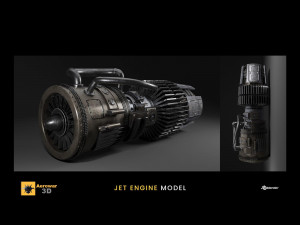 Jet Engine 4k 3D Model