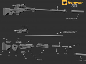 IQA 11 blaster riffle 3D Принт Модель