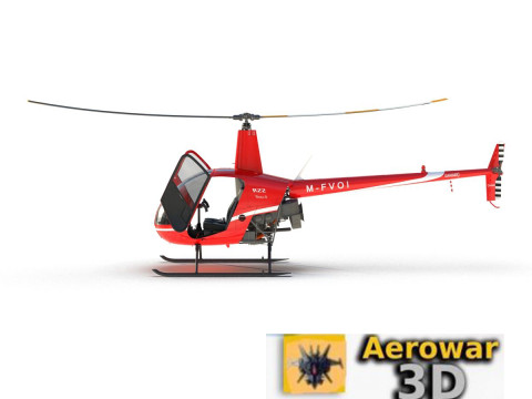 HELICOPTER ROBINSON R22 Modelo 3D