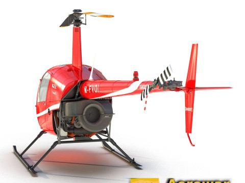 HELICOPTER ROBINSON R22 Modèle 3D