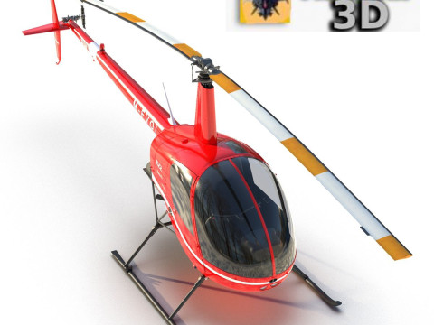HELICOPTER ROBINSON R22 Modèle 3D
