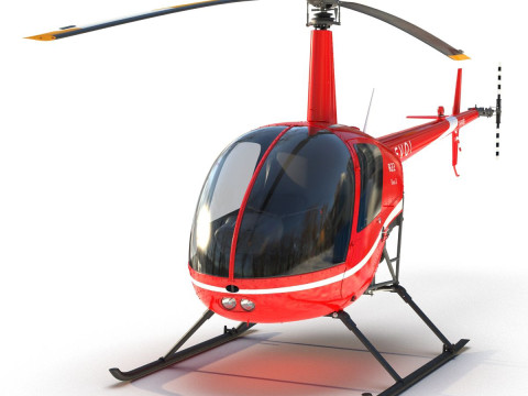 HELICOPTER ROBINSON R22 Modèle 3D