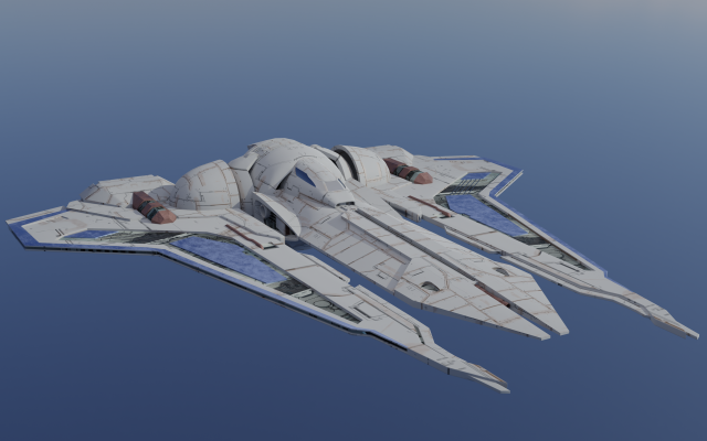Mandalorian Gaunlet Starfighter 3D Model .c4d .max .obj .3ds .fbx .stl .blend 