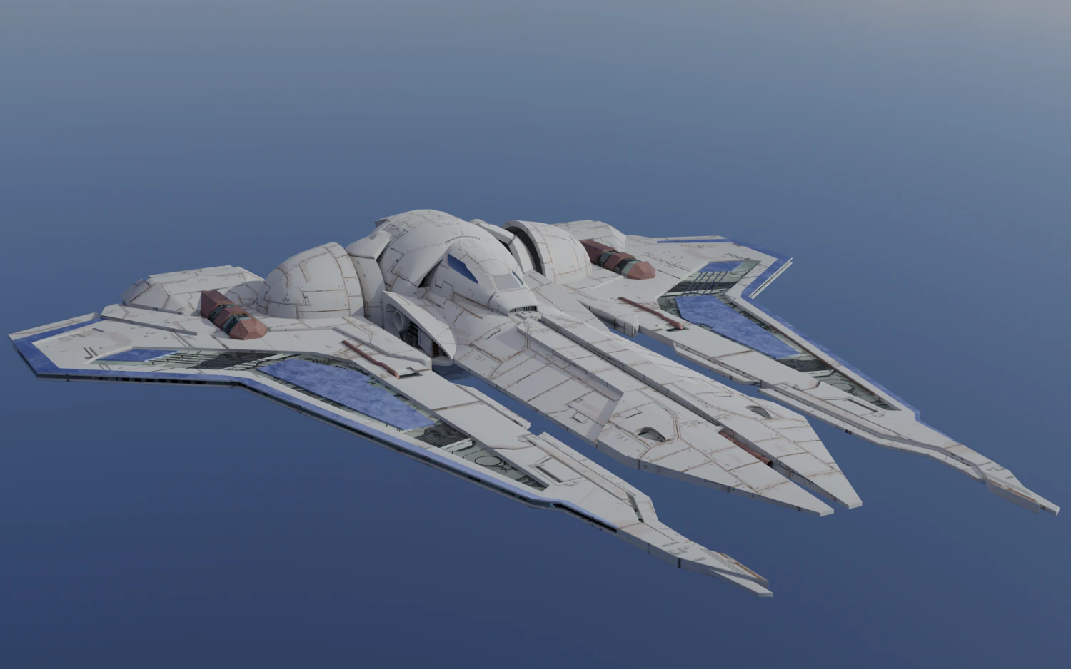 Mandalorian Gaunlet Starfighter 3D Model .c4d .max .obj .3ds .fbx .stl .blend 