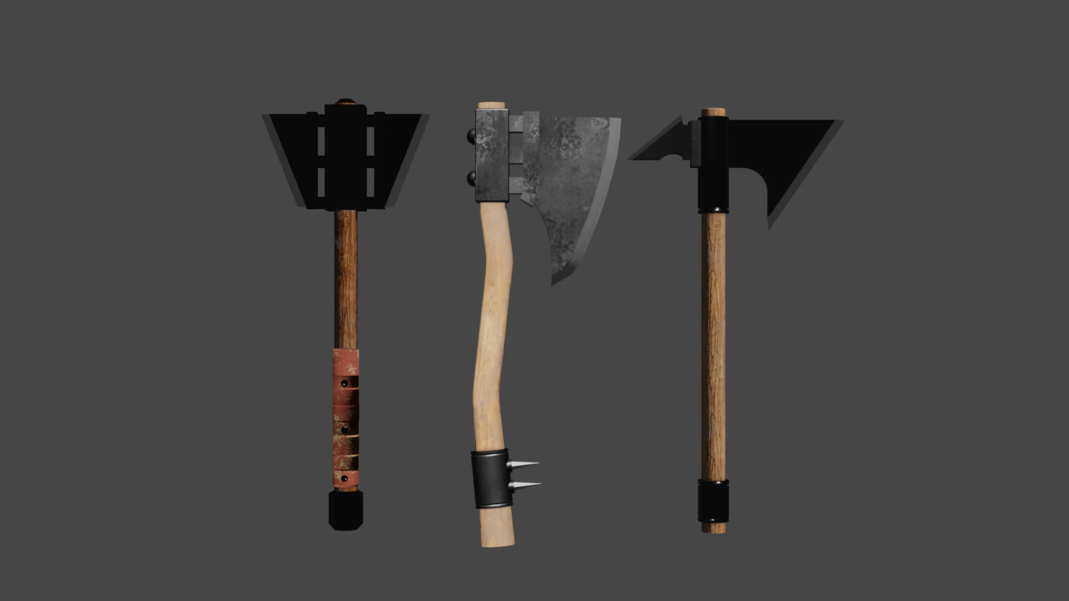 Three axes 3D Model .c4d .max .obj .3ds .fbx .stl .blend 