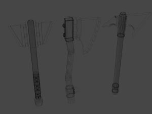 Three axes 3D Model