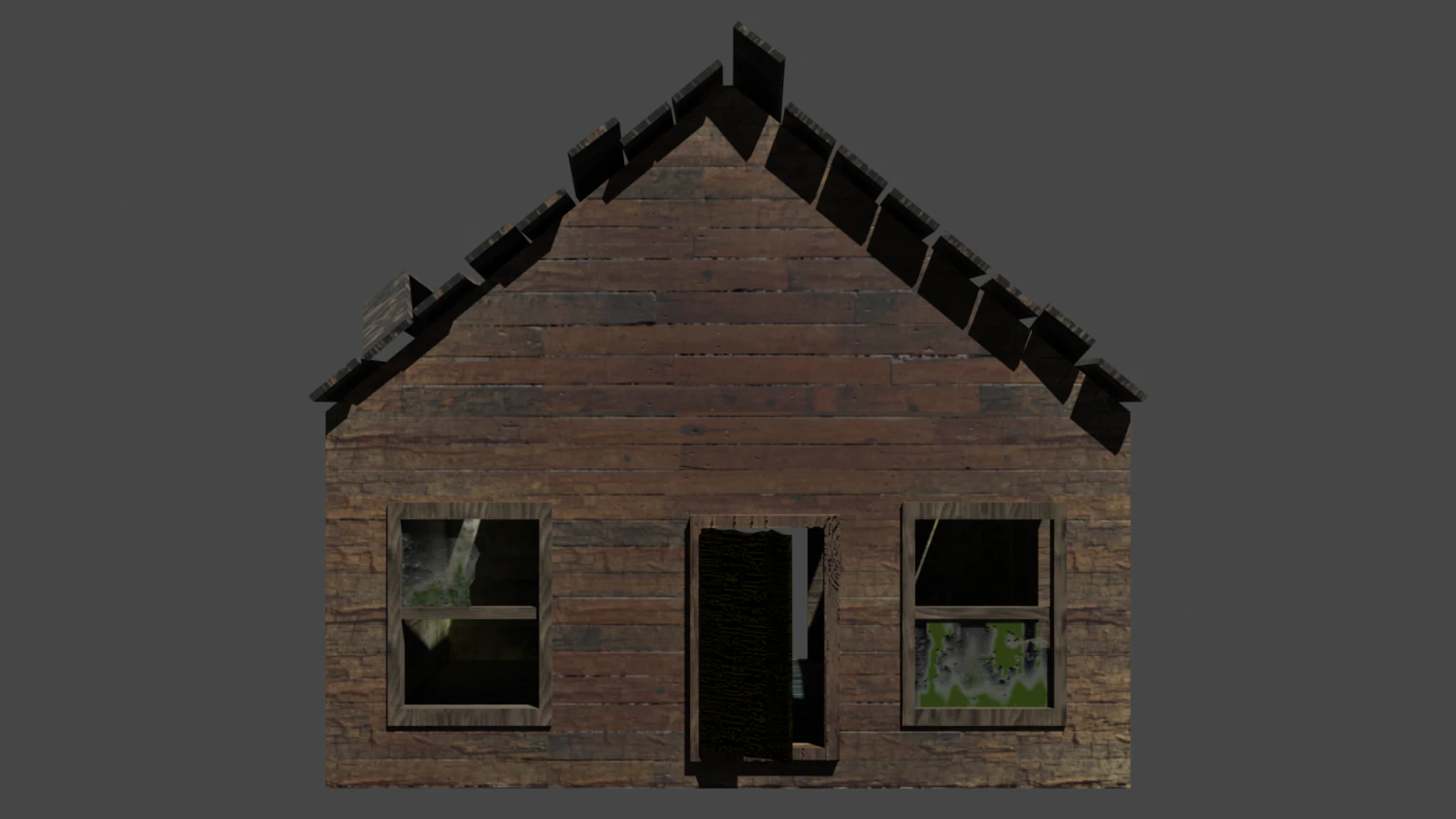 废弃的房子 3D 模型 .c4d .max .obj .3ds .fbx .stl .blend 
