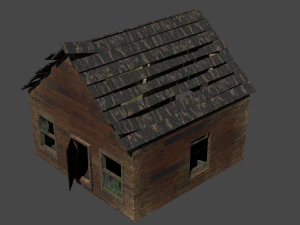 废弃的房子 3D 模型
