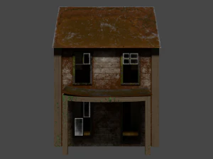 废弃的房子 3D 模型