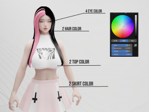 Gamer Girl - Game Ready VR - AR - CG Textures