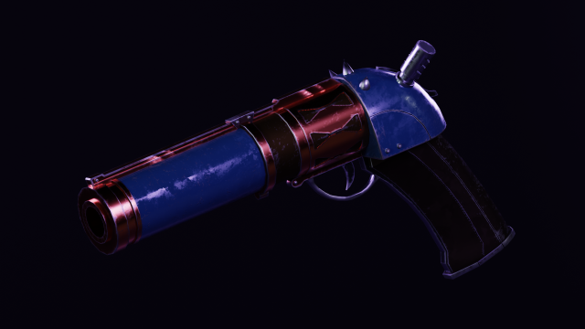 Pistol jinx 3D 模型 .c4d .max .obj .3ds .fbx .stl .blend 