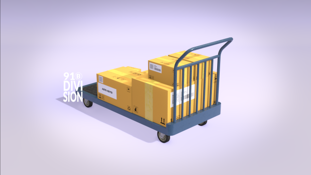 Warehouse Transport - Picking Trolly Modèle 3D .c4d .max .obj .3ds .fbx .stl .blend 