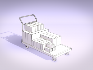 Warehouse Transport - Picking Trolly Modèle 3D