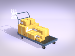 Warehouse Transport - Picking Trolly Modèle 3D