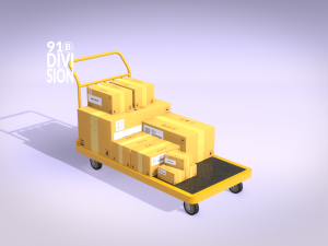 Warehouse Transport - Picking Trolly Modèle 3D