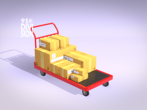 Warehouse Transport - Picking Trolly Modèle 3D