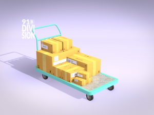 Warehouse Transport - Picking Trolly Modèle 3D