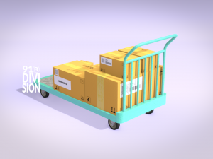 Warehouse Transport - Picking Trolly Modèle 3D