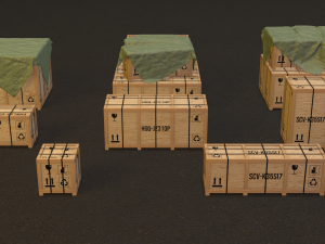 PBR Wooden Crate Pack 3Dモデル