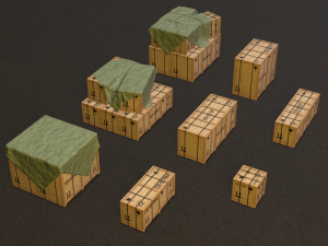 PBR Wooden Crate Pack 3Dモデル