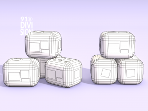 PBR Lowpoly Fragile Delivery Package 3D Model