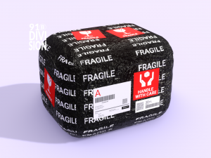 PBR Lowpoly Fragile Delivery Package 3D Model