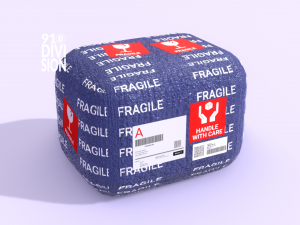 PBR Lowpoly Fragile Delivery Package 3D Model