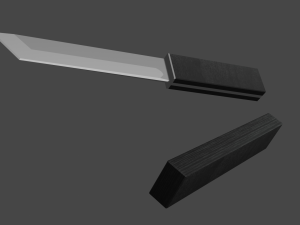 Tanto model knife high poly 3D Model