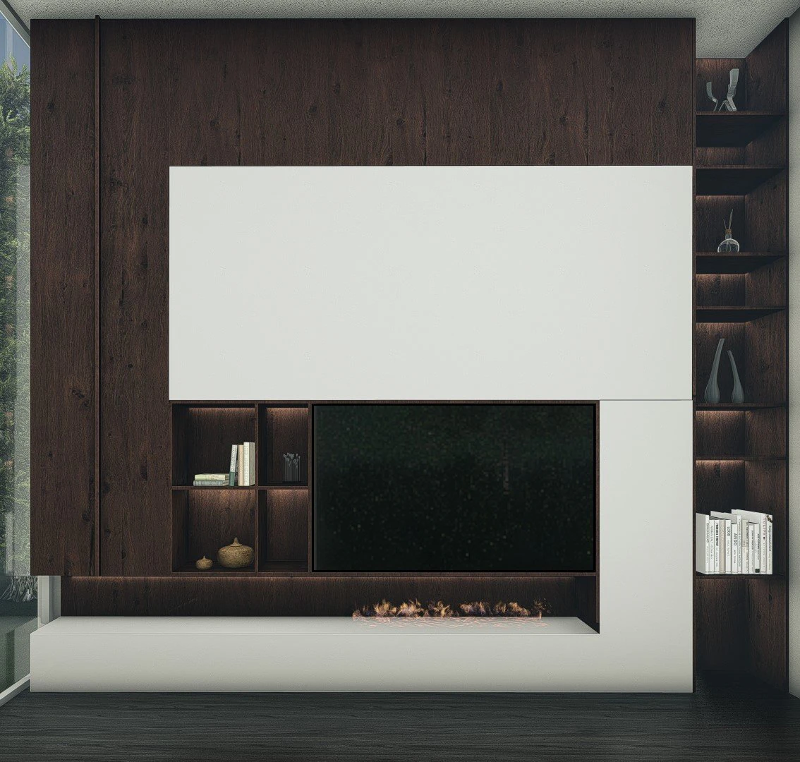 TV UNIT FURNITURE 3D Model .c4d .max .obj .3ds .fbx .stl .blend