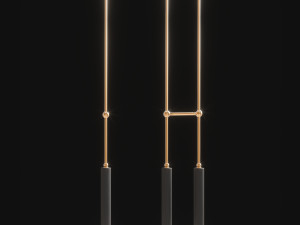 Double Jewels and Beads Pendant Lamp by Adir Yakobi- FStormVray 3D Model