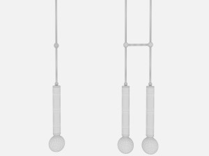 Double Jewels and Beads Pendant Lamp by Adir Yakobi- FStormVray 3D Model