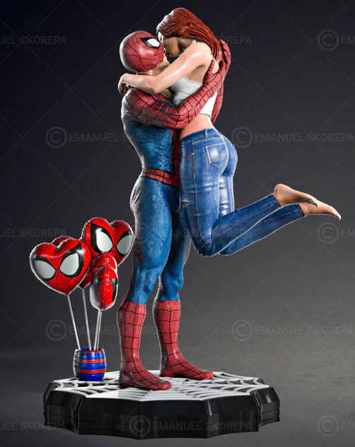 Spiderman-mary jane 3D Model .c4d .max .obj .3ds .fbx .stl .blend
