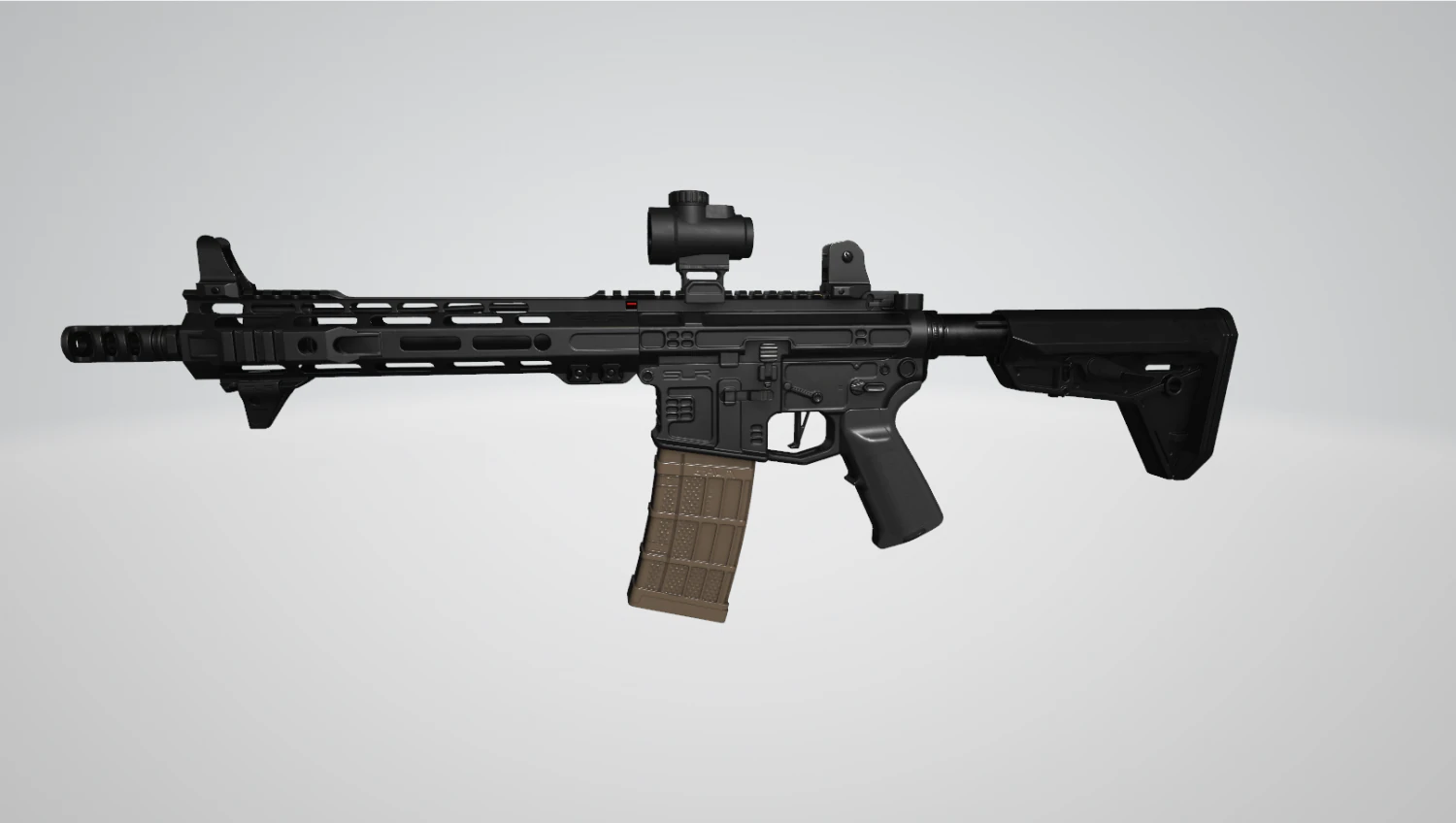 Assault Rifle 3D Model .c4d .max .obj .3ds .fbx .stl .blend 