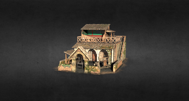 Pack de casas medievales Modelo 3D .c4d .max .obj .3ds .fbx .stl .blend 