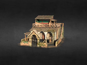 中世の家のパック 3Dモデル