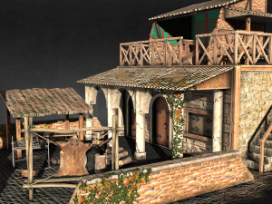 Pack de casas medievales Modelo 3D