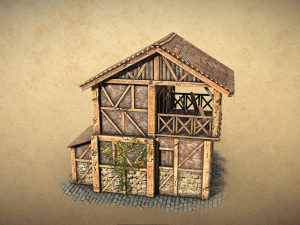 Pack de casas medievales Modelo 3D