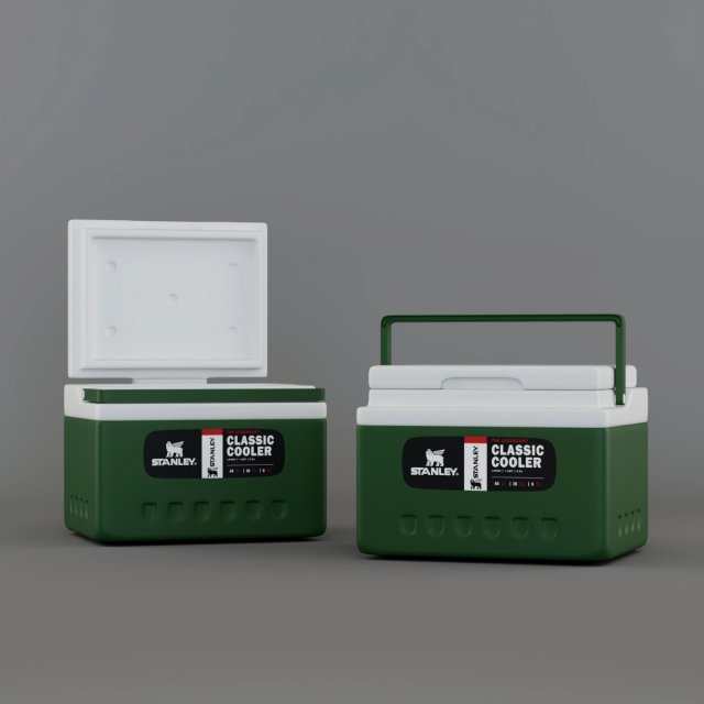 Classic Cooler Stanley 3D 모델 .c4d .max .obj .3ds .fbx .stl .blend 