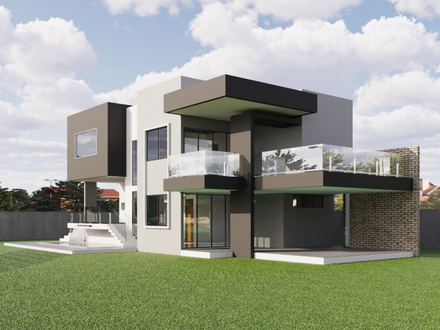 Modern House Modello 3D .c4d .max .obj .3ds .fbx .stl .blend 