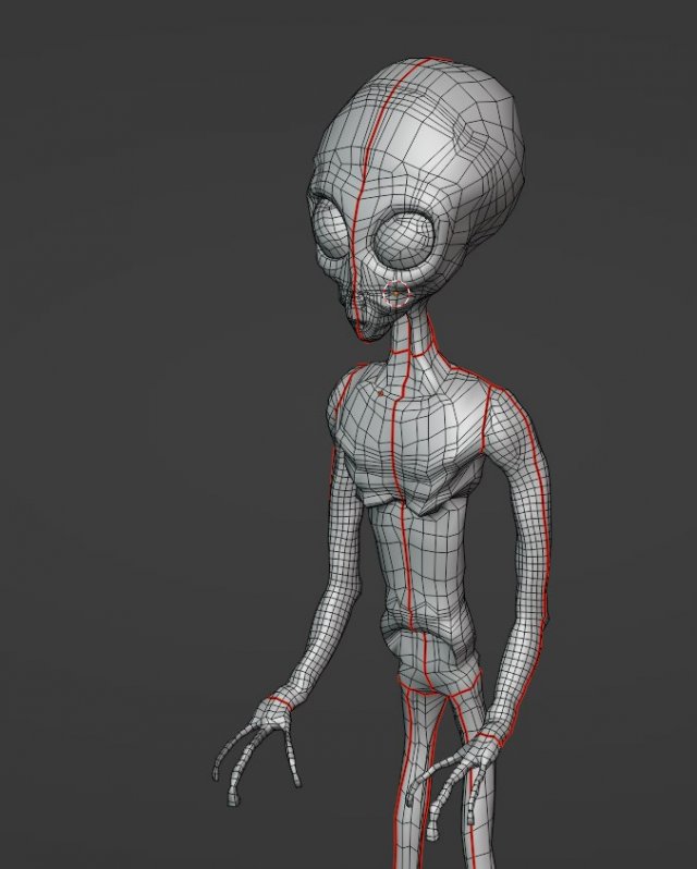 Alien 3d gameready model 3Dモデル .c4d .max .obj .3ds .fbx .stl .blend 