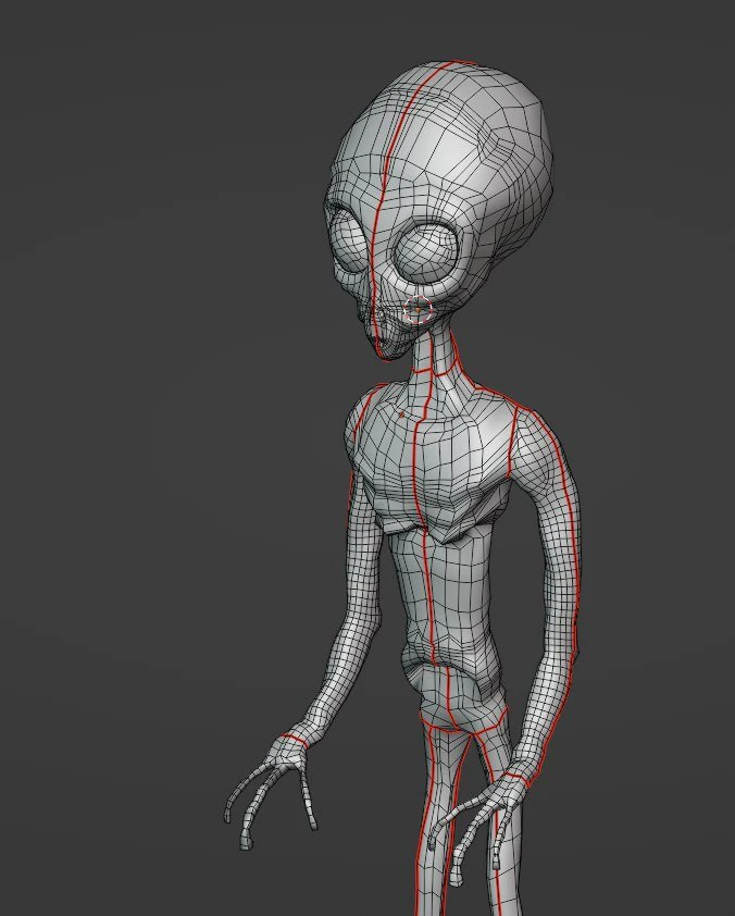 Alien 3d gameready model 3D Model .c4d .max .obj .3ds .fbx .stl .blend 