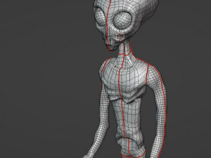 Alien 3d gameready model Modelo 3D