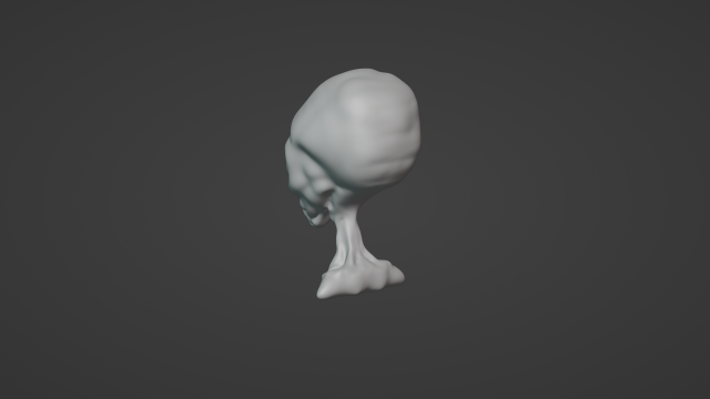 Alien sculpt head 3D Model .c4d .max .obj .3ds .fbx .stl .blend 