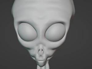 Alien sculpt head 3D Model