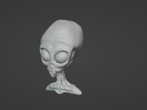 Alien sculpt head 3D Model