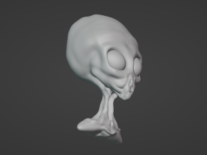 Alien sculpt head 3D Model