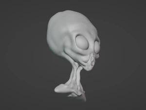 Alien sculpt head 3D Model